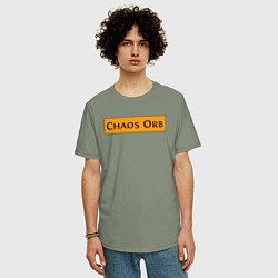 Футболка оверсайз мужская Chaos Orb дроп из Path of Exile, цвет: авокадо — фото 2