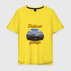 Футболка оверсайз мужская Ретро маслкар Chevrolet Camaro, цвет: желтый