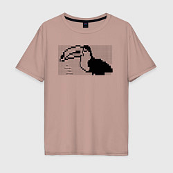 Мужская футболка оверсайз Le toucan has arrived - Twitch ASCII art