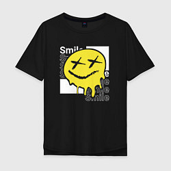 Мужская футболка оверсайз Smile positive