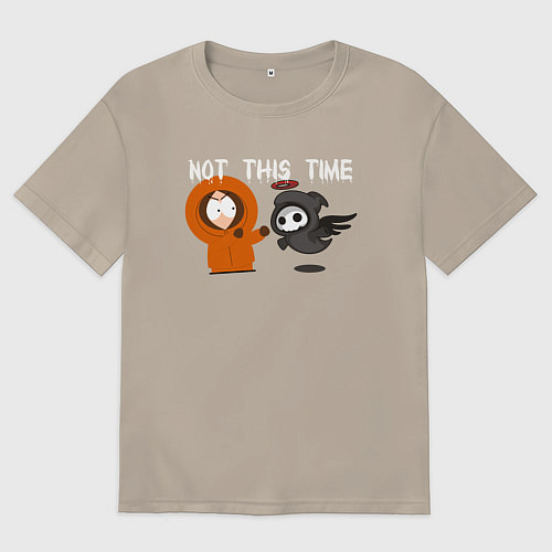 Мужская футболка оверсайз Не в этот раз / Миндальный – фото 1