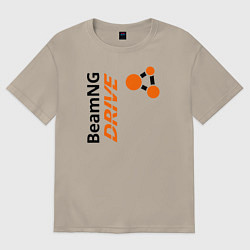 Футболка оверсайз мужская BeamNG drive, цвет: миндальный