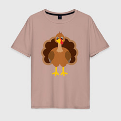 Мужская футболка оверсайз Turkey bird