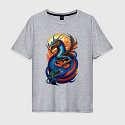 Мужская футболка оверсайз Japanese dragon - irezumi