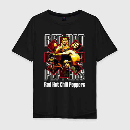 Мужская футболка оверсайз RHCP rock / Черный – фото 1