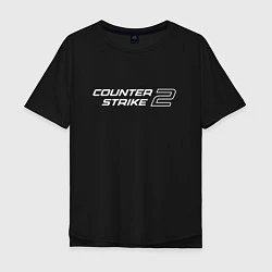 Футболка оверсайз мужская Counter Strike 2, цвет: черный