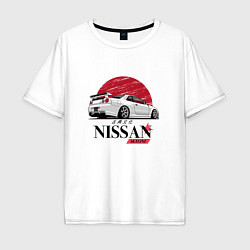 Футболка оверсайз мужская Nissan Skyline japan, цвет: белый