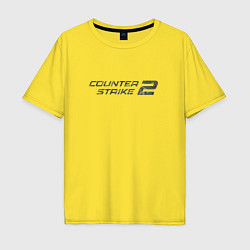 Футболка оверсайз мужская Counter strike 2 лесной камуфляж, цвет: желтый
