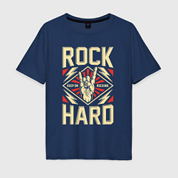 Мужская футболка оверсайз Хард-рок