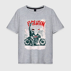 Футболка оверсайз мужская Evolution - motorcycle, цвет: меланж