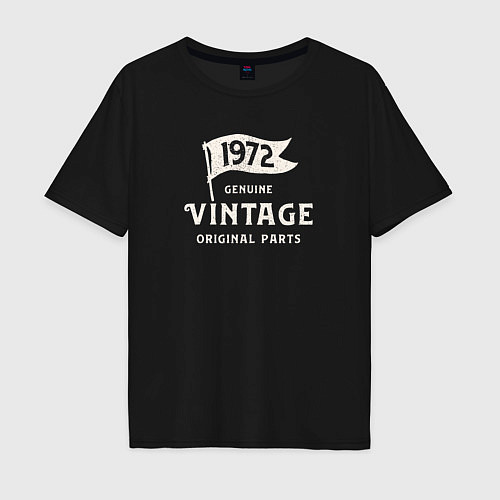 Мужская футболка оверсайз 1972 подлинный винтаж - оригинальные детали / Черный – фото 1