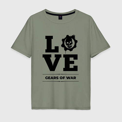 Мужская футболка оверсайз Gears of War love classic / Авокадо – фото 1