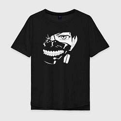 Мужская футболка оверсайз Tokyo Ghoul art black and white