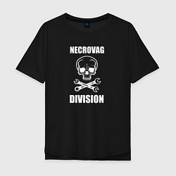 Футболка оверсайз мужская Necrovag white division, цвет: черный