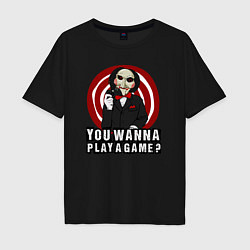 Футболка оверсайз мужская You wanna play a game, цвет: черный