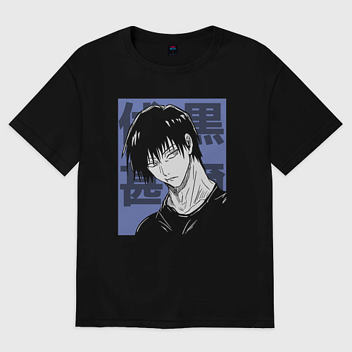 Мужская футболка оверсайз Тодзи Фушигуро / Черный – фото 1