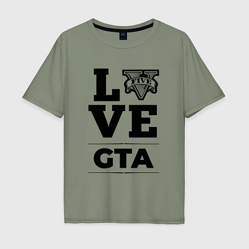 Мужская футболка оверсайз GTA love classic / Авокадо – фото 1