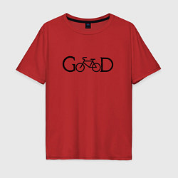 Футболка оверсайз мужская GooD bike, цвет: красный
