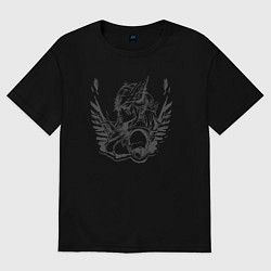 Мужская футболка оверсайз Девушка валькирия