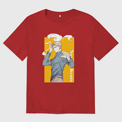 Футболка оверсайз мужская Магическая битва Нанами Кенто, цвет: красный