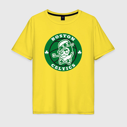 Мужская футболка оверсайз Celtics / Желтый – фото 1