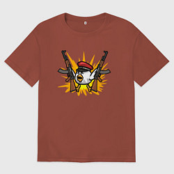 Мужская футболка оверсайз Взрывной цыпленок