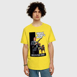 Футболка оверсайз мужская GTA Майкл де Санта, цвет: желтый — фото 2