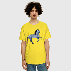 Футболка оверсайз мужская Андалузская лошадь, цвет: желтый — фото 2