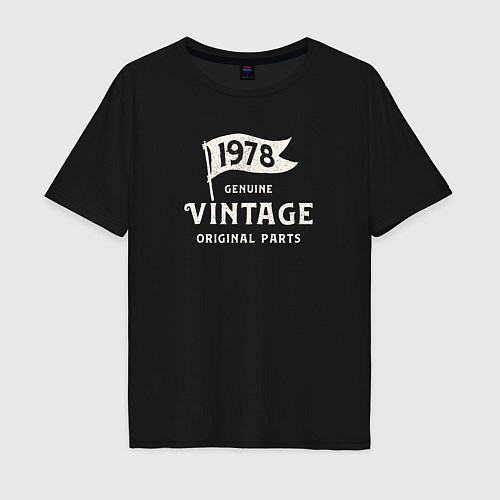 Мужская футболка оверсайз 1978 подлинный винтаж - оригинальные детали / Черный – фото 1