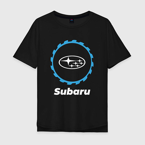 Мужская футболка оверсайз Subaru в стиле Top Gear / Черный – фото 1