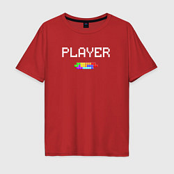 Футболка оверсайз мужская Tetris player, цвет: красный