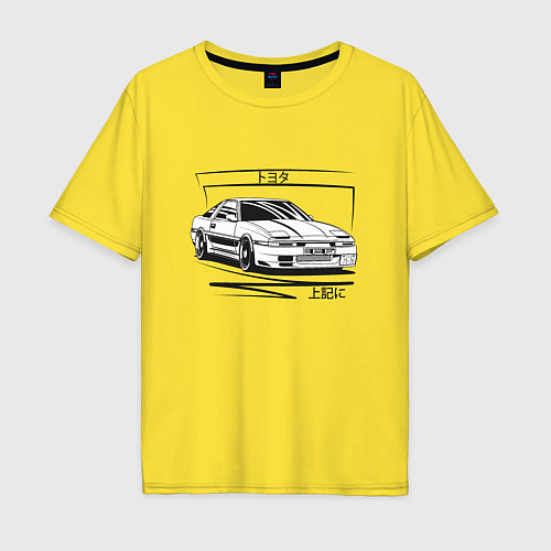 Мужская футболка оверсайз Toyota Supra MK3 / Желтый – фото 1