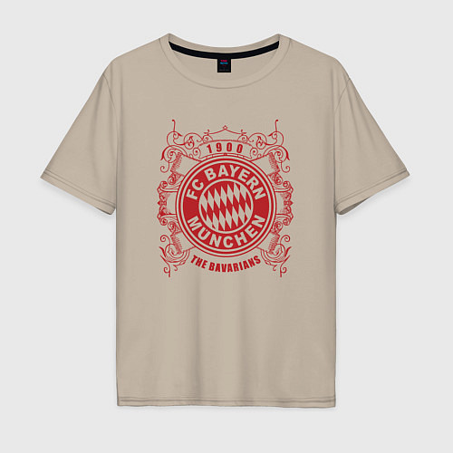 Мужская футболка оверсайз FC Bayern / Миндальный – фото 1