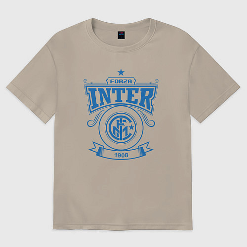 Мужская футболка оверсайз Forza Inter / Миндальный – фото 1