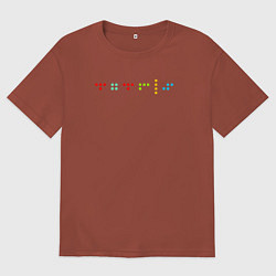 Мужская футболка оверсайз Минималистичный дизайн с названием игры Тетрис