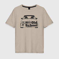 Футболка оверсайз мужская BMW old school, цвет: миндальный