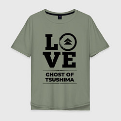 Мужская футболка оверсайз Ghost of Tsushima love classic