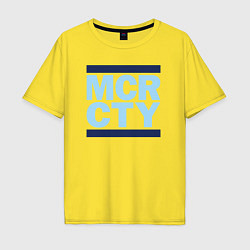 Футболка оверсайз мужская Run Manchester city, цвет: желтый