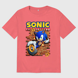 Мужская футболка оверсайз Соник ёж