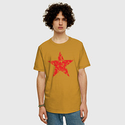 Футболка оверсайз мужская Star USSR, цвет: горчичный — фото 2