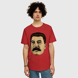 Футболка оверсайз мужская Сталин СССР, цвет: красный — фото 2