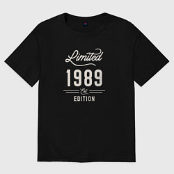 Футболка оверсайз мужская 1989 ограниченный выпуск, цвет: черный