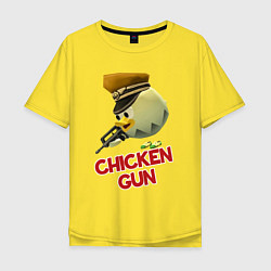 Футболка оверсайз мужская Chicken Gun logo, цвет: желтый