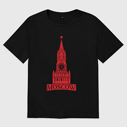 Футболка оверсайз мужская Kremlin Moscow, цвет: черный