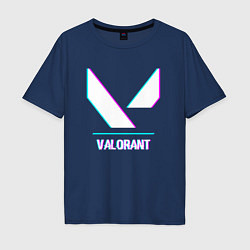 Мужская футболка оверсайз Valorant в стиле glitch и баги графики