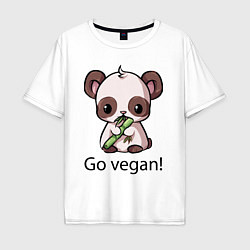 Мужская футболка оверсайз Go vegan - motto
