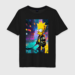 Мужская футболка оверсайз Bart Simpson - urban fantasy