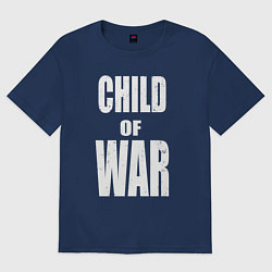 Футболка оверсайз мужская Child of war, цвет: тёмно-синий