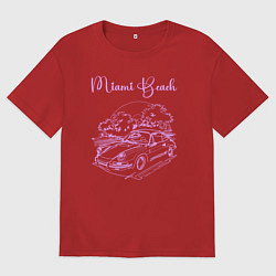 Мужская футболка оверсайз Авто в Майами Бич