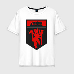 Футболка оверсайз мужская Manchester logo, цвет: белый
